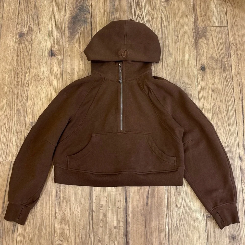 Lululemon Scuba Oversized Half Zip Hoodie Size XS/S In Java